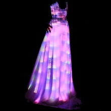 Wedding dress with bright backlight