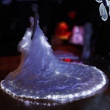 Chic backlit wedding dress