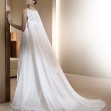 Greek Wedding Dress with Watteau Train