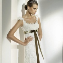 Wedding dress with knitted top