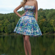 Evening short dress from Oksana fly color