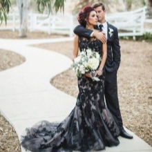 Wedding dress mermaid black