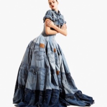 Denim dress to the floor