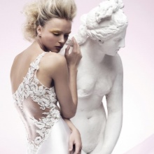 Chiarade back neckline wedding dress