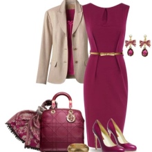Wine-colored dress accessories