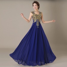 Blue evening dress from China