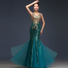 Translucent evening dress from China