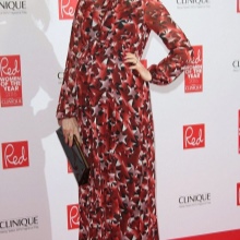 Dress floor long-sleeved maternity