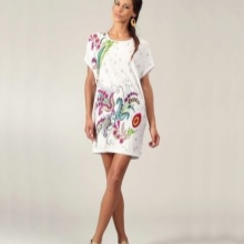 White short viscose dress