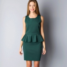 Dark green dress with basky