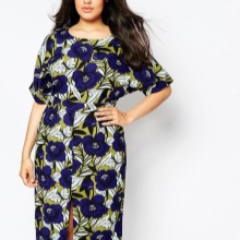 Dress with floral pattern for full