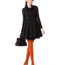 Pleated dress for slim tall girls