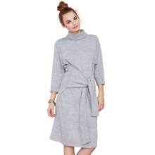 Light gray knitted midi dress bat