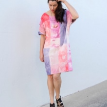 Color dress bag with knee-length