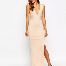 Long silk dress for corporate