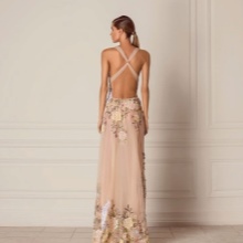 Dress in a floor summer evening with a prin