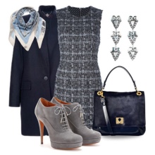 Coat to Gray Sheath Dress