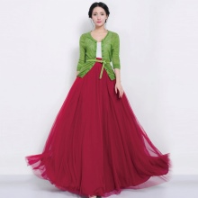 long summer skirt made of chiffon