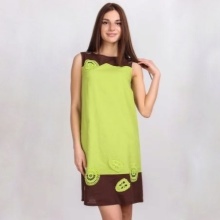 Salad dress with brown inserts