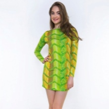 Light green dress with bright inserts