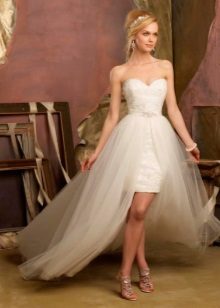 Wedding dress with train