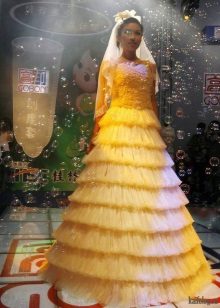 Wedding dress from condoms one more