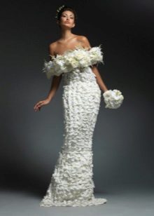 Wedding dress from flowers