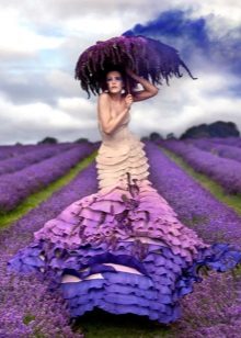 Unusual colorful and a little scary wedding dress