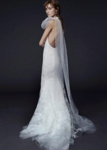 Wedding dress with an open back from Wong