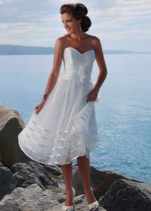 Beach chiffon wedding dress
