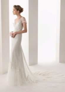 Short straight wedding dress