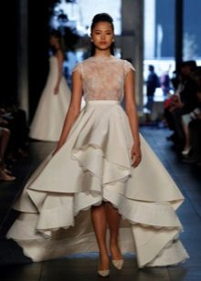 Sexy wedding dress short front, long back