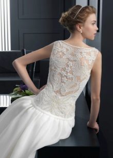 Lace back in a wedding dress
