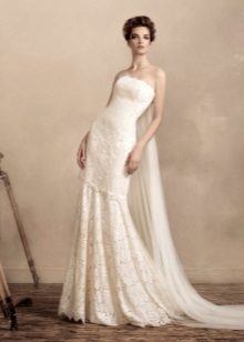 Mermaid Wedding Dress with Watteau Train