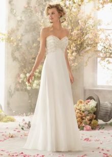 Satin and Organza Satin Wedding Dress