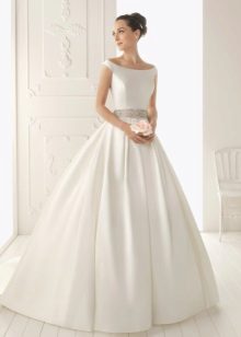 A-style silk wedding dress