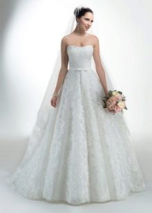 Fully lace long wedding dress