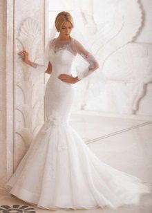 Lady White Little Mermaid Wedding Dress