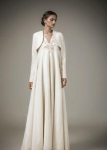 Empire evening dress with a bolero