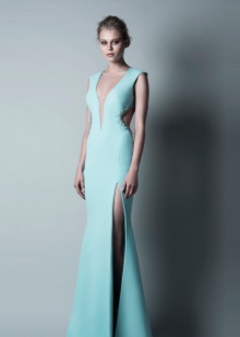 turquoise evening dress