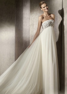 Maternity Wedding Dress with Decorated Bodice