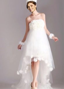 Maternity Wedding Dress, Short Front