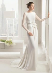 Wedding straight closed dress by Eli Saab