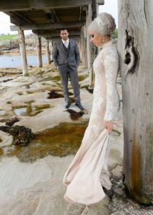 Straight Muslim Wedding Dress