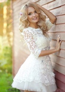 Babydoll short wedding dress