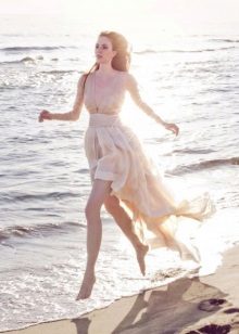 Asymmetrical wedding dress