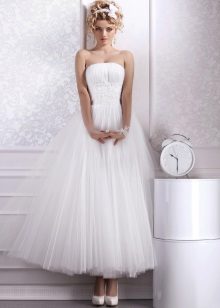 Midi Strapless Wedding Dress