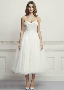 Midi Strapless Wedding Dress