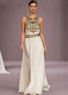Wedding dress in the Greek style with an ornament