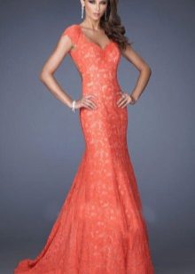 Scarlet mermaid wedding dress